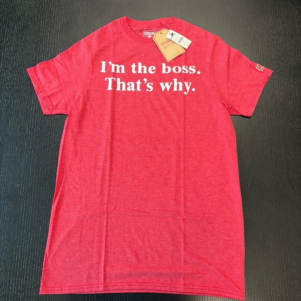 I'm the Boss Red Graphic Tee - Men's Casual Shirt